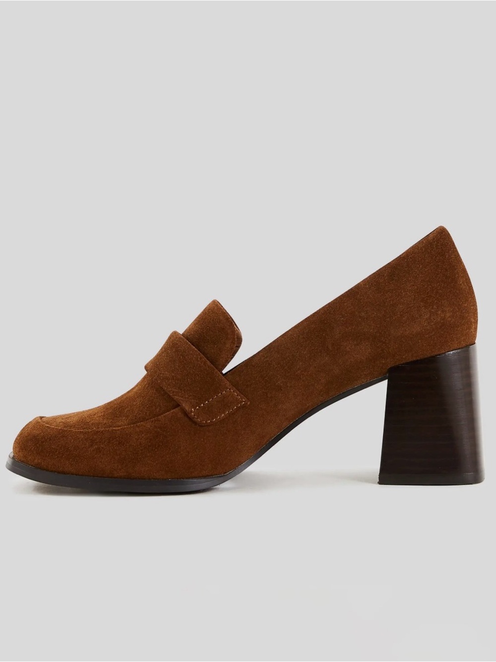 Minelli Paris Suede Heeled Loafers NWT